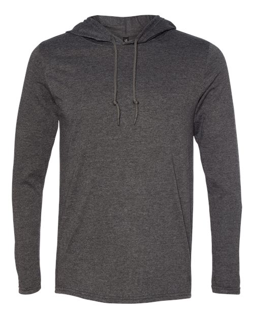 10653 Softstyle® Lightweight Hooded Long Sleeve T-Shirt