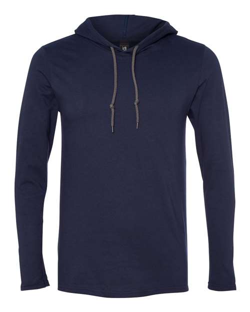 10653 Softstyle® Lightweight Hooded Long Sleeve T-Shirt