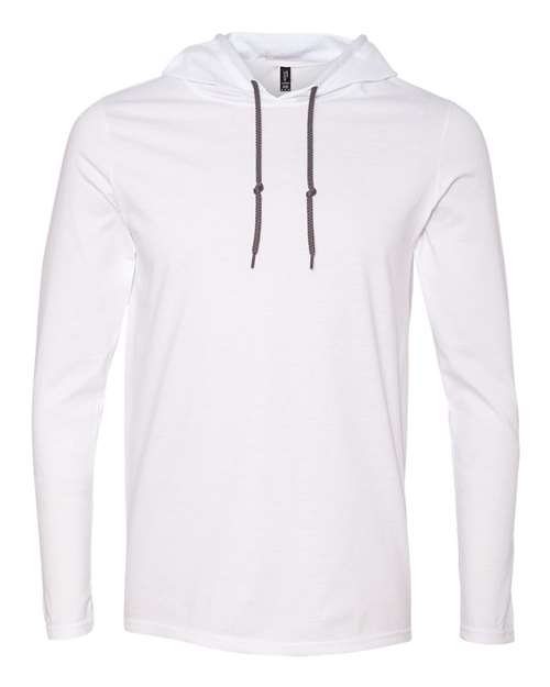 10653 Softstyle® Lightweight Hooded Long Sleeve T-Shirt