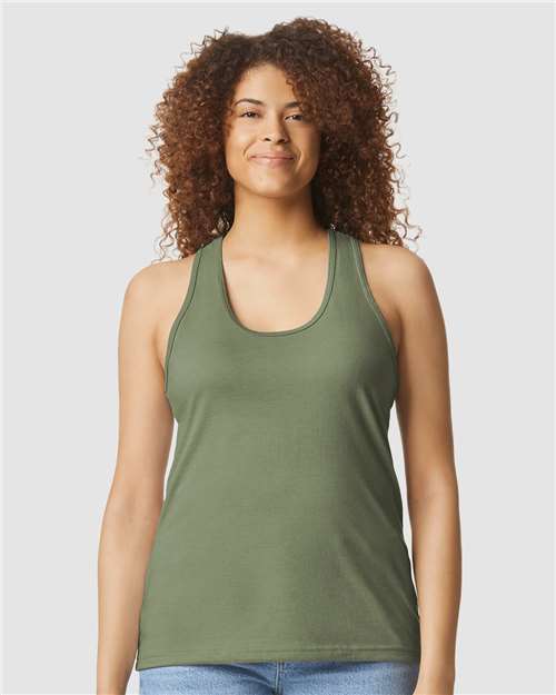 11670 Softstyle® Women’s CVC Racerback Tank Top
