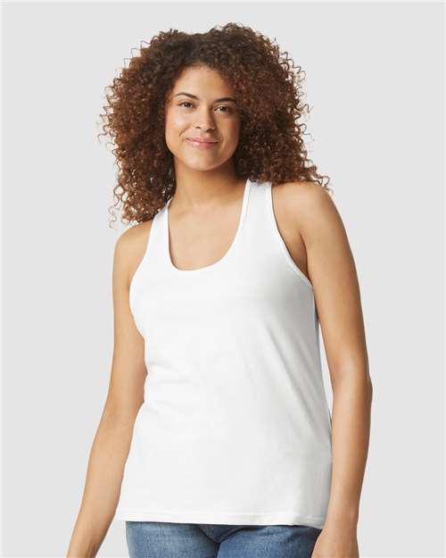 11670 Softstyle® Women’s CVC Racerback Tank Top