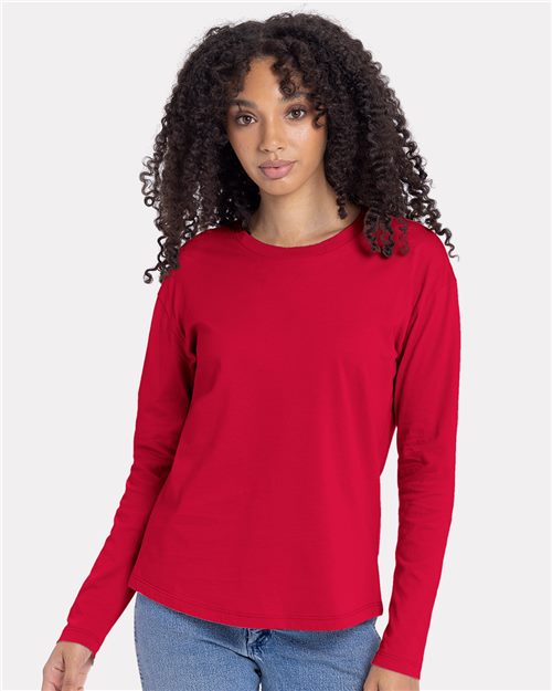 11740 Women's Cotton Relaxed Long Sleeve T-Shirt