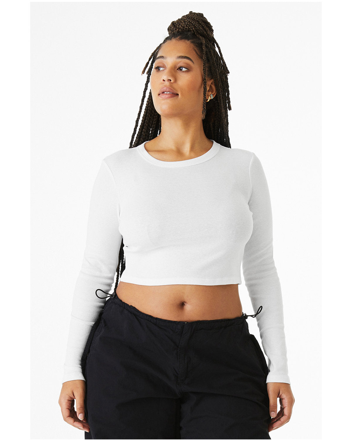 Ladies' Micro Ribbed Long Sleeve Baby T-Shirt