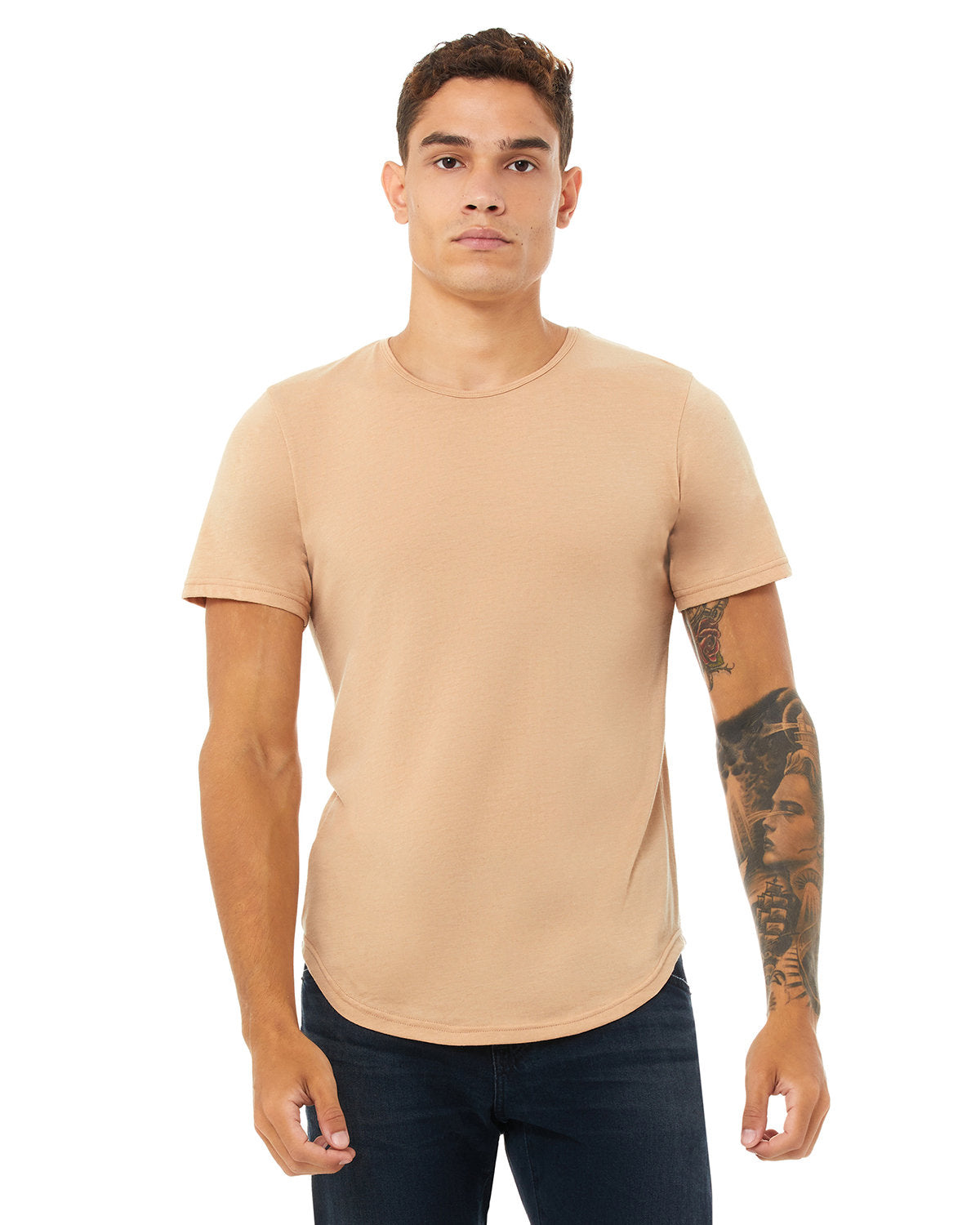 FWD Fashion Men's Curved Hem Short Sleeve T-Shirt