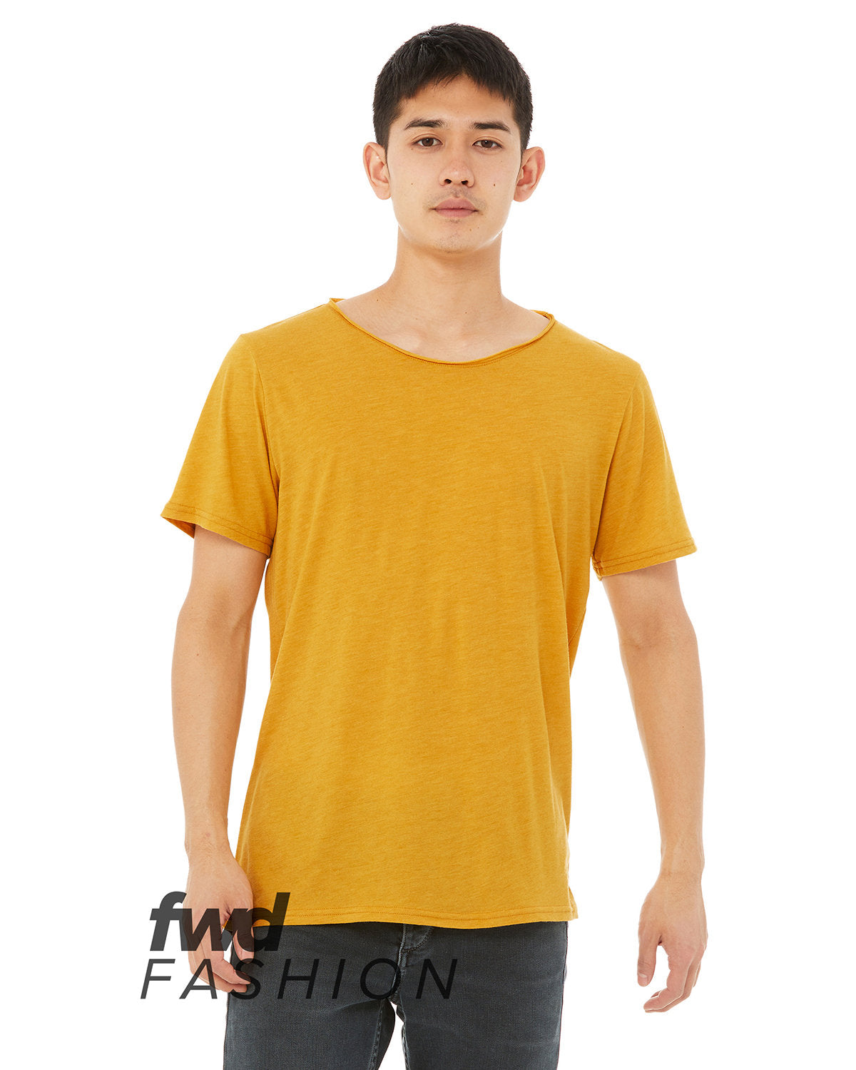 FWD Fashion Unisex Triblend Raw Neck T-Shirt