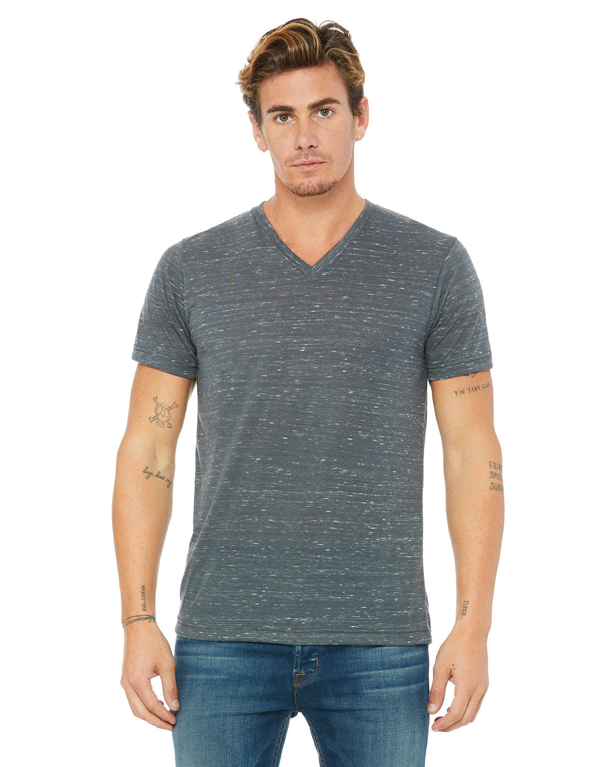 Unisex Textured Jersey V-Neck T-Shirt