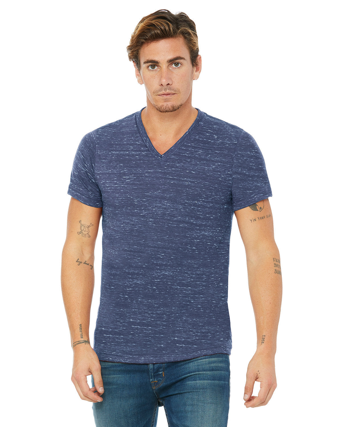 Unisex Textured Jersey V-Neck T-Shirt