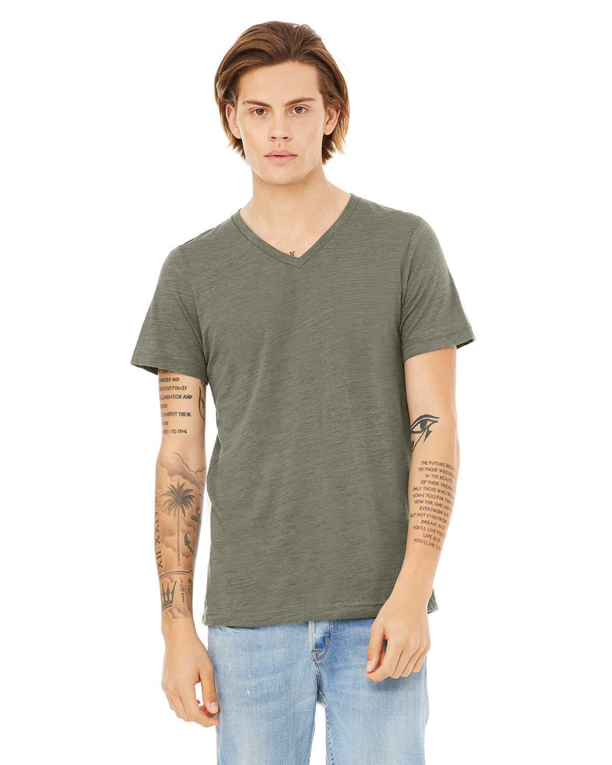 Unisex Textured Jersey V-Neck T-Shirt