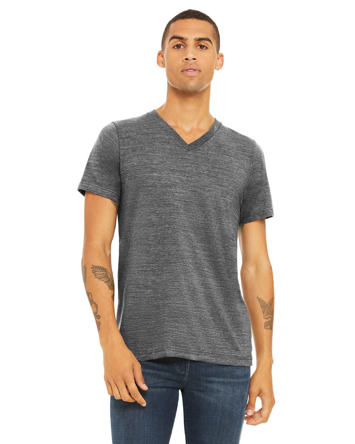 Unisex Textured Jersey V-Neck T-Shirt