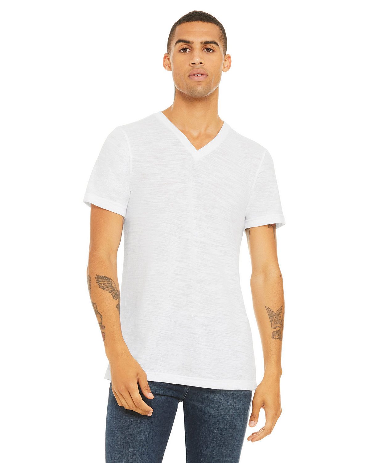 Unisex Textured Jersey V-Neck T-Shirt