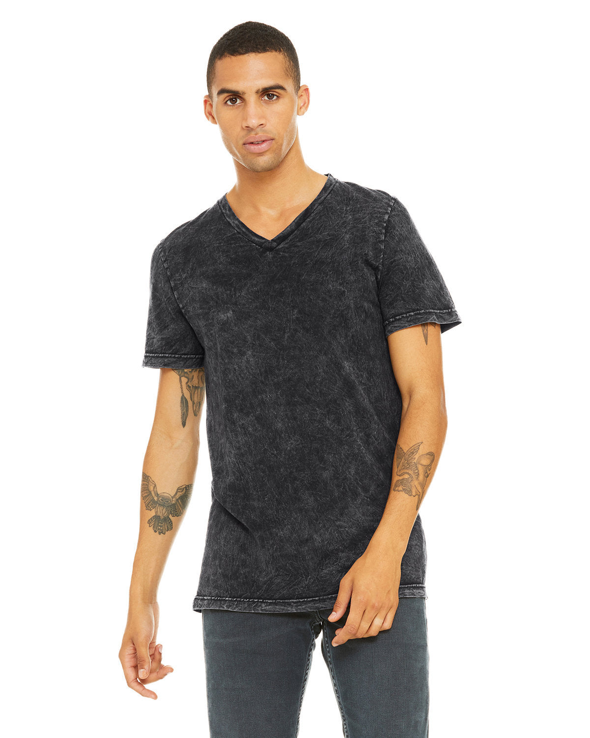 Unisex Textured Jersey V-Neck T-Shirt