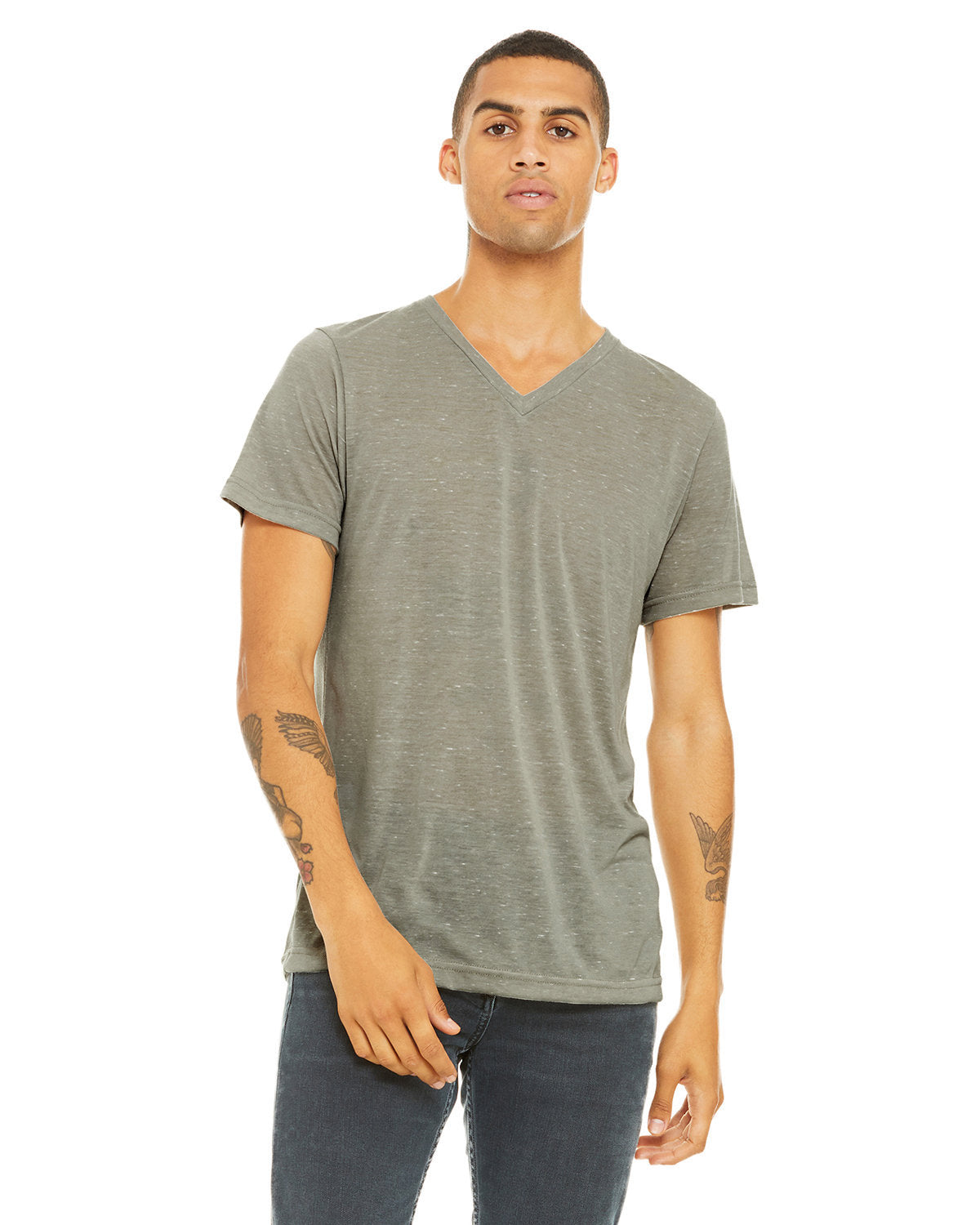 Unisex Textured Jersey V-Neck T-Shirt