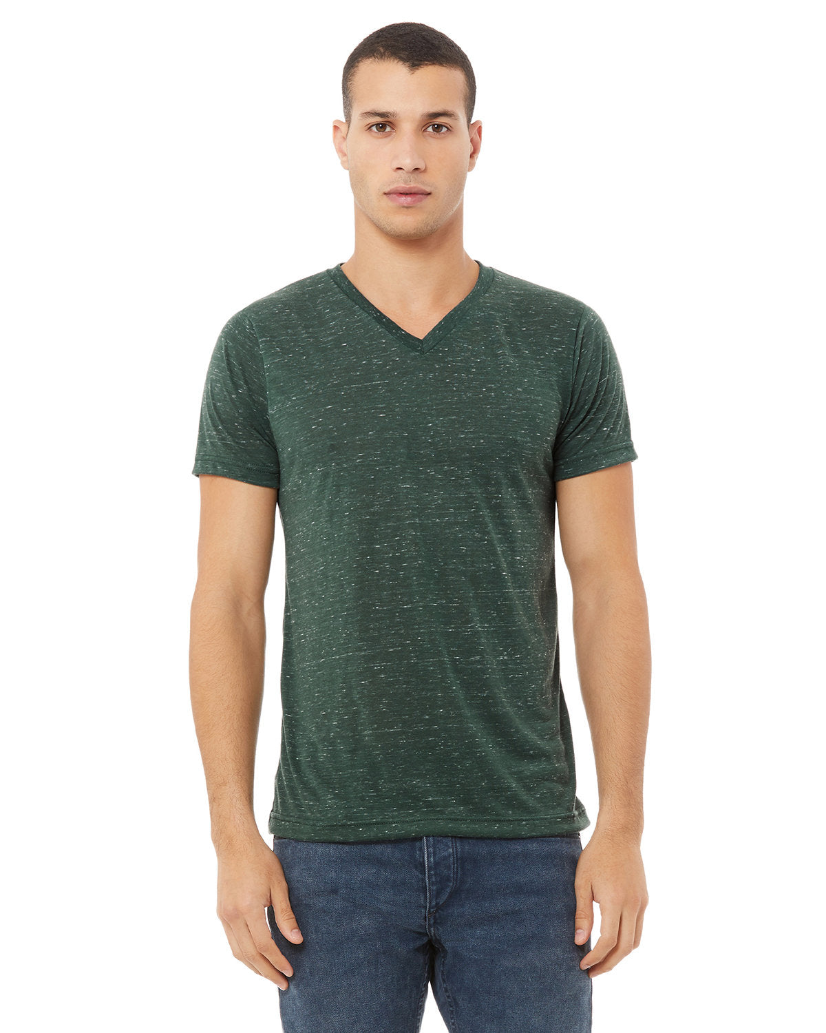 Unisex Textured Jersey V-Neck T-Shirt