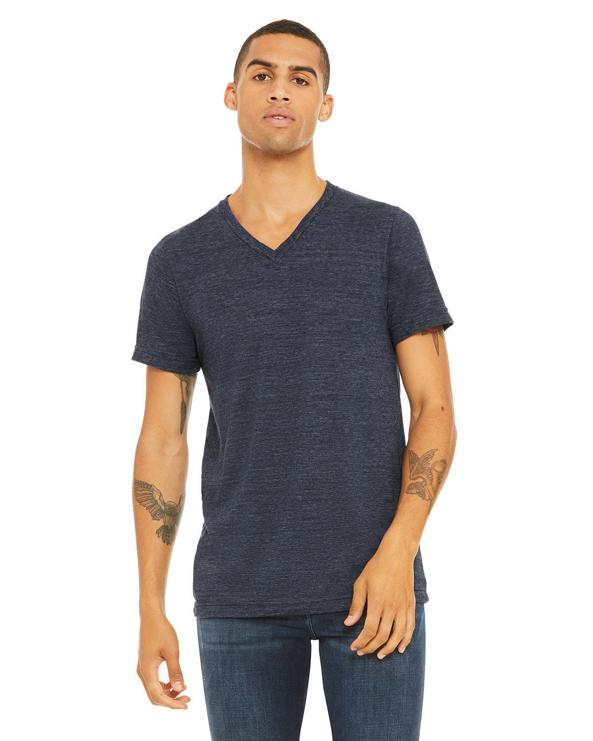Unisex Textured Jersey V-Neck T-Shirt
