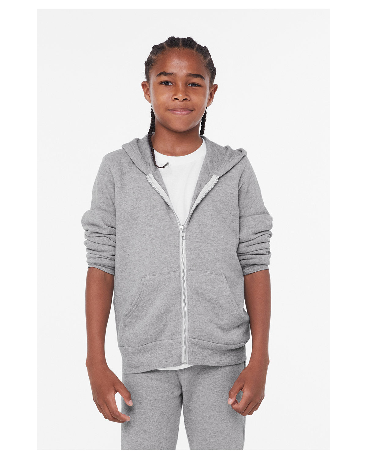 Youth Sponge Fleece Full-Zip Hooded Sweatshirt