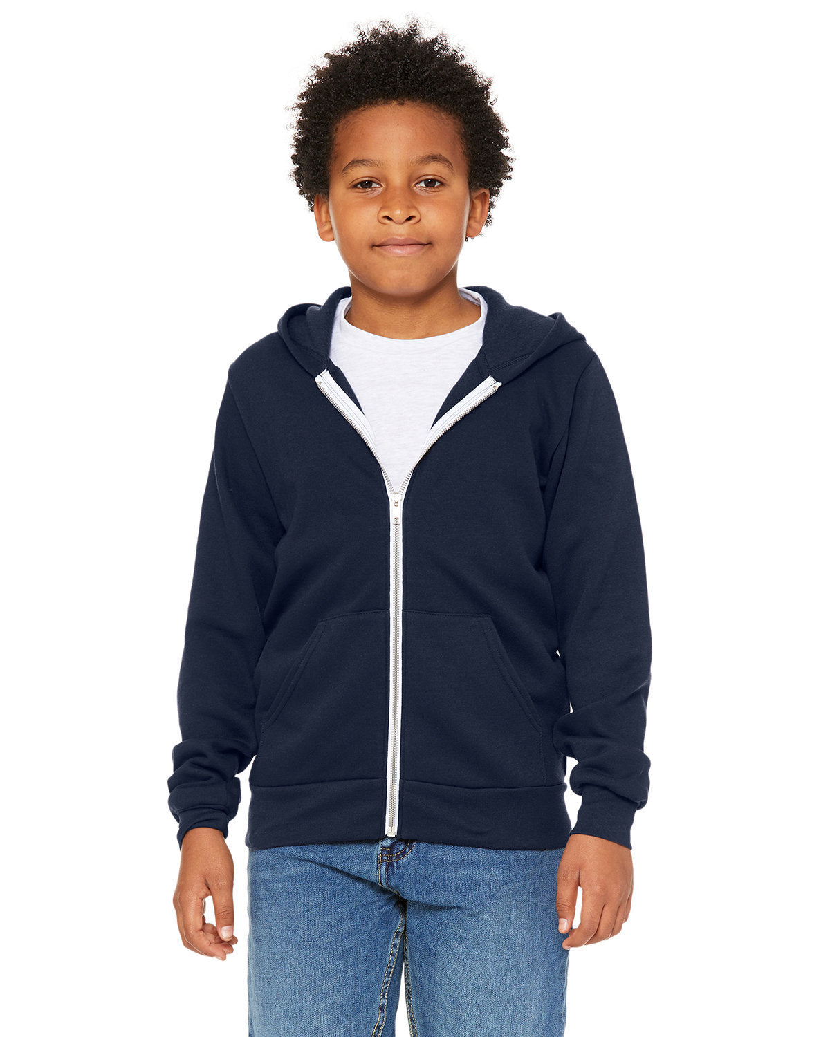 Youth Sponge Fleece Full-Zip Hooded Sweatshirt
