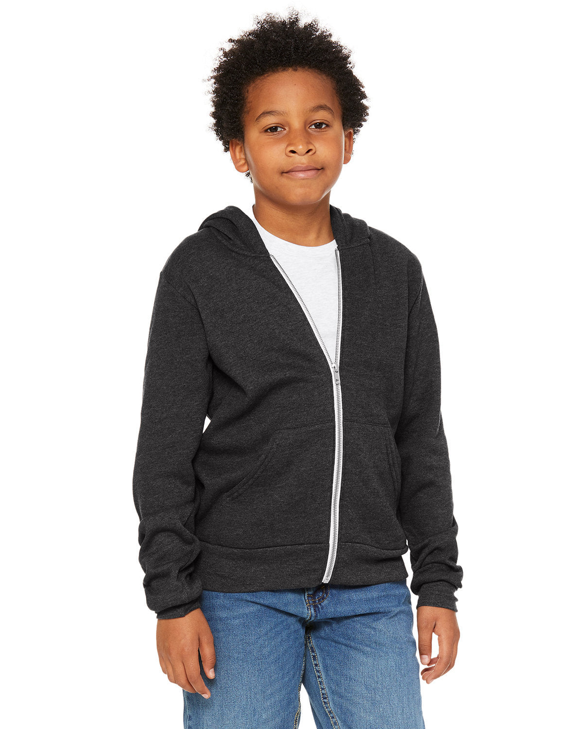 Youth Sponge Fleece Full-Zip Hooded Sweatshirt