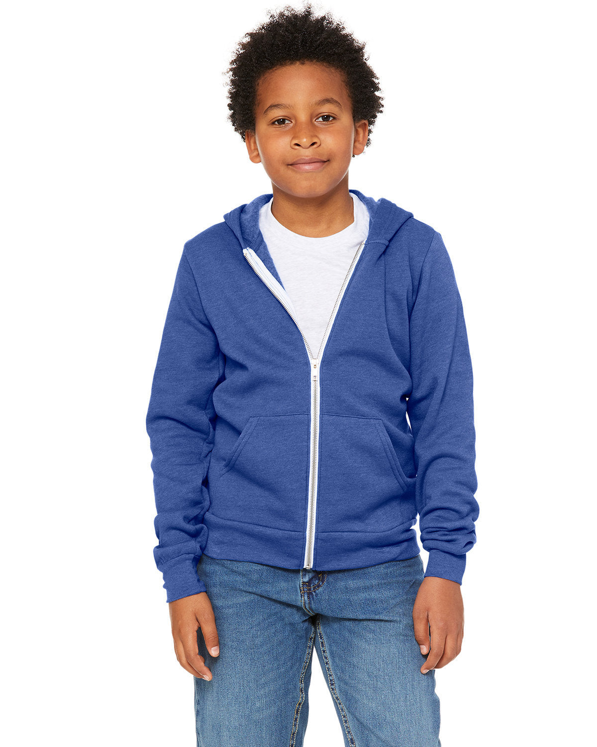 Youth Sponge Fleece Full-Zip Hooded Sweatshirt