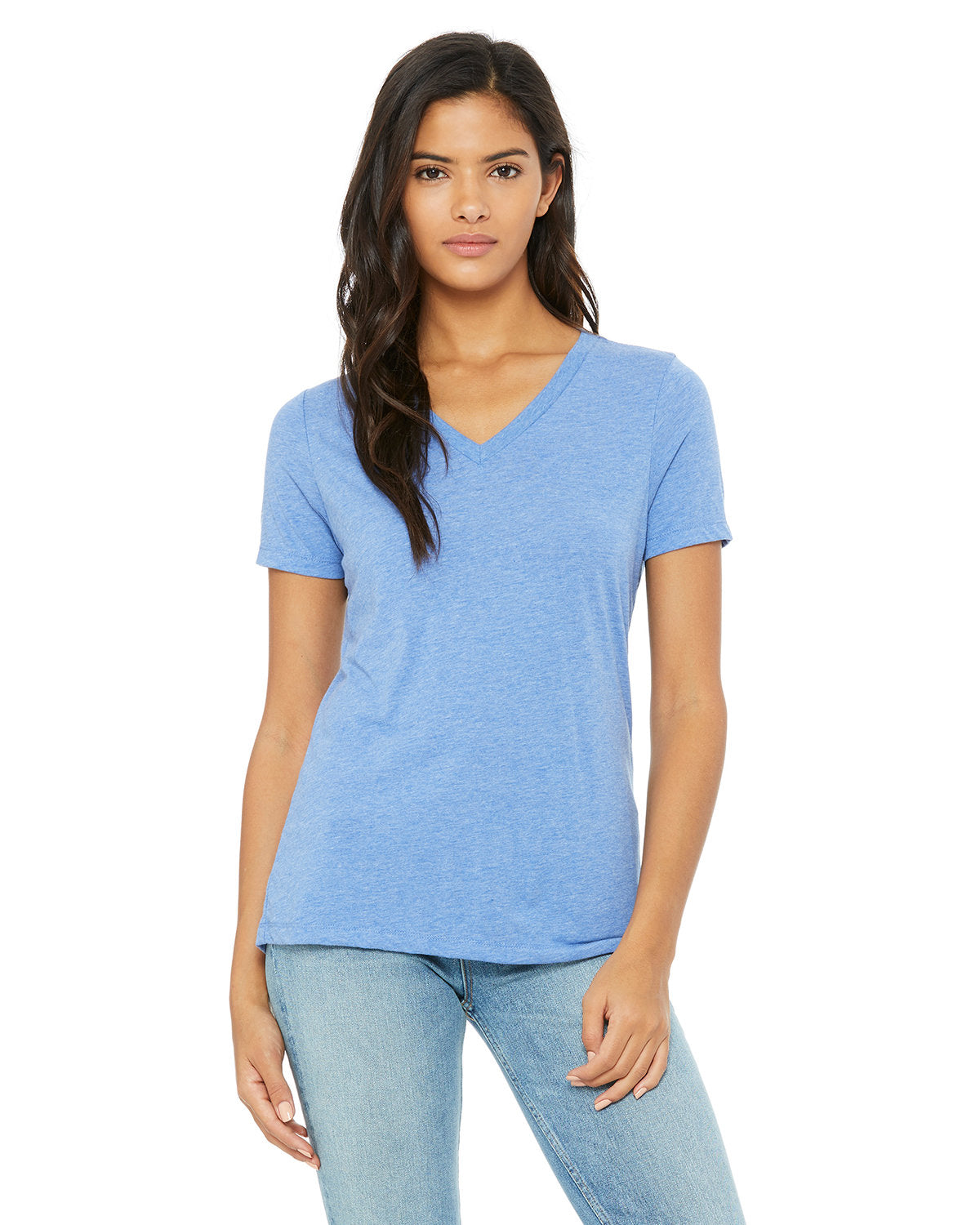 Ladies' Relaxed Triblend V-Neck T-Shirt