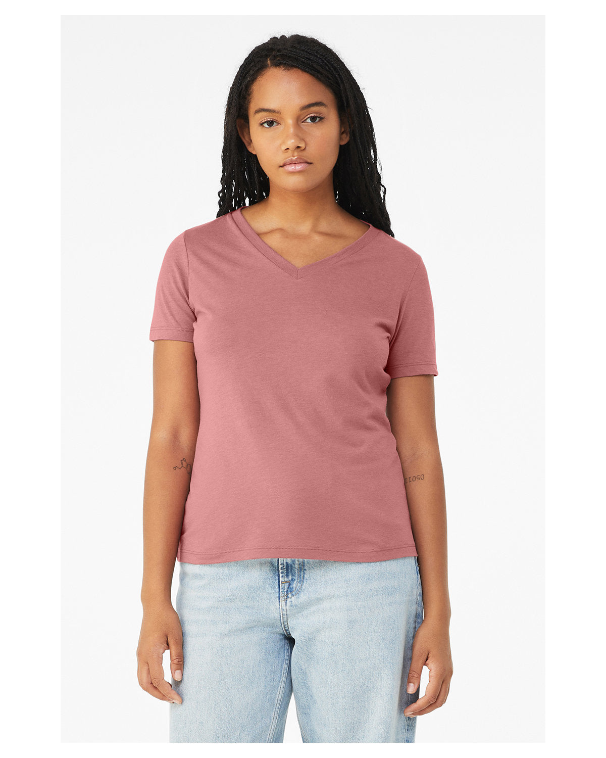 Ladies' Relaxed Triblend V-Neck T-Shirt