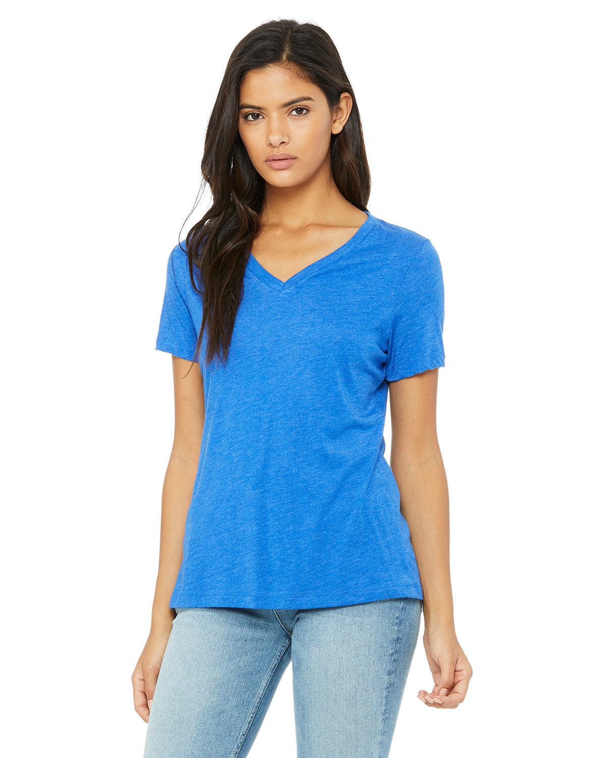 Ladies' Relaxed Triblend V-Neck T-Shirt