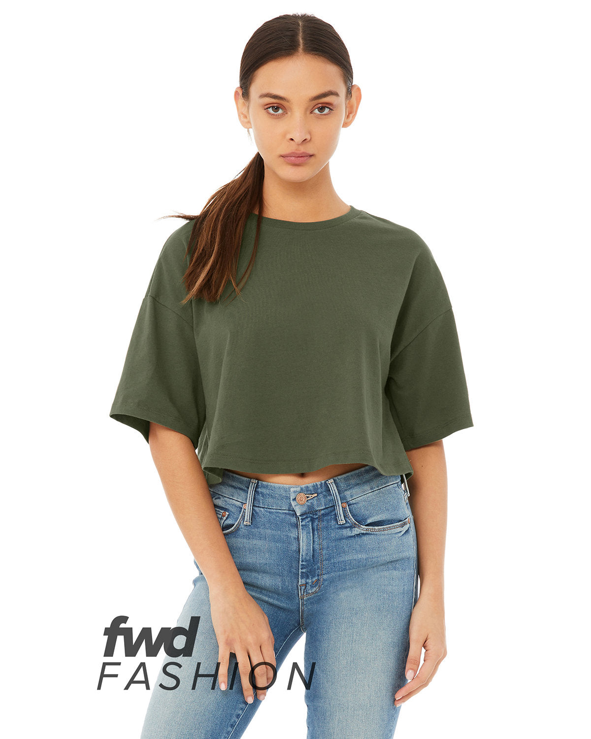 FWD Fashion Ladies' Jersey Cropped T-Shirt