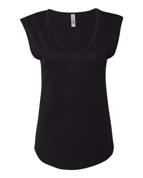 6318 Women's Festival Sleeveless Deep V-Neck T-Shirt