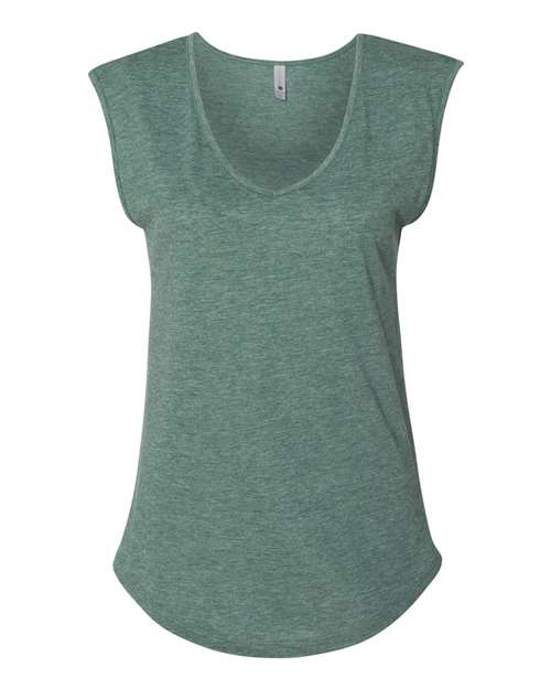 6318 Women's Festival Sleeveless Deep V-Neck T-Shirt