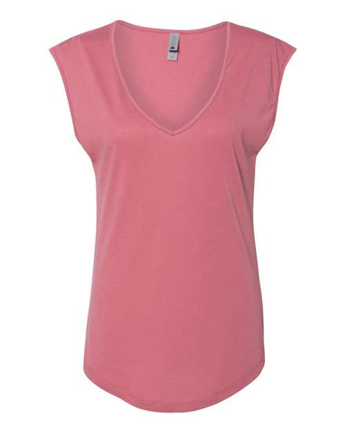 6318 Women's Festival Sleeveless Deep V-Neck T-Shirt