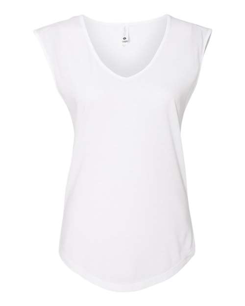 6318 Women's Festival Sleeveless Deep V-Neck T-Shirt