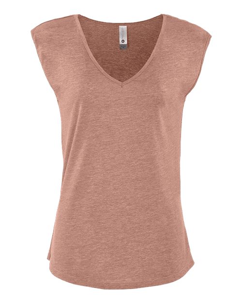 6318 Women's Festival Sleeveless Deep V-Neck T-Shirt