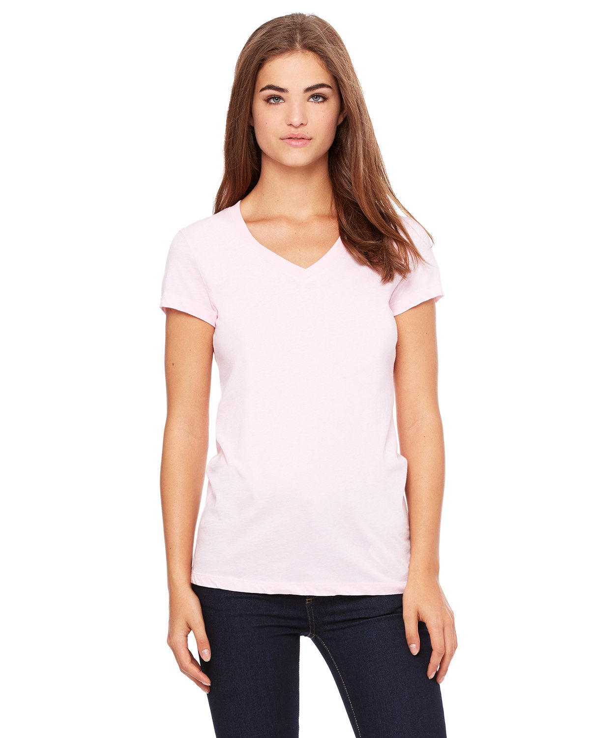 Ladies' Jersey Short-Sleeve V-Neck T-Shirt
