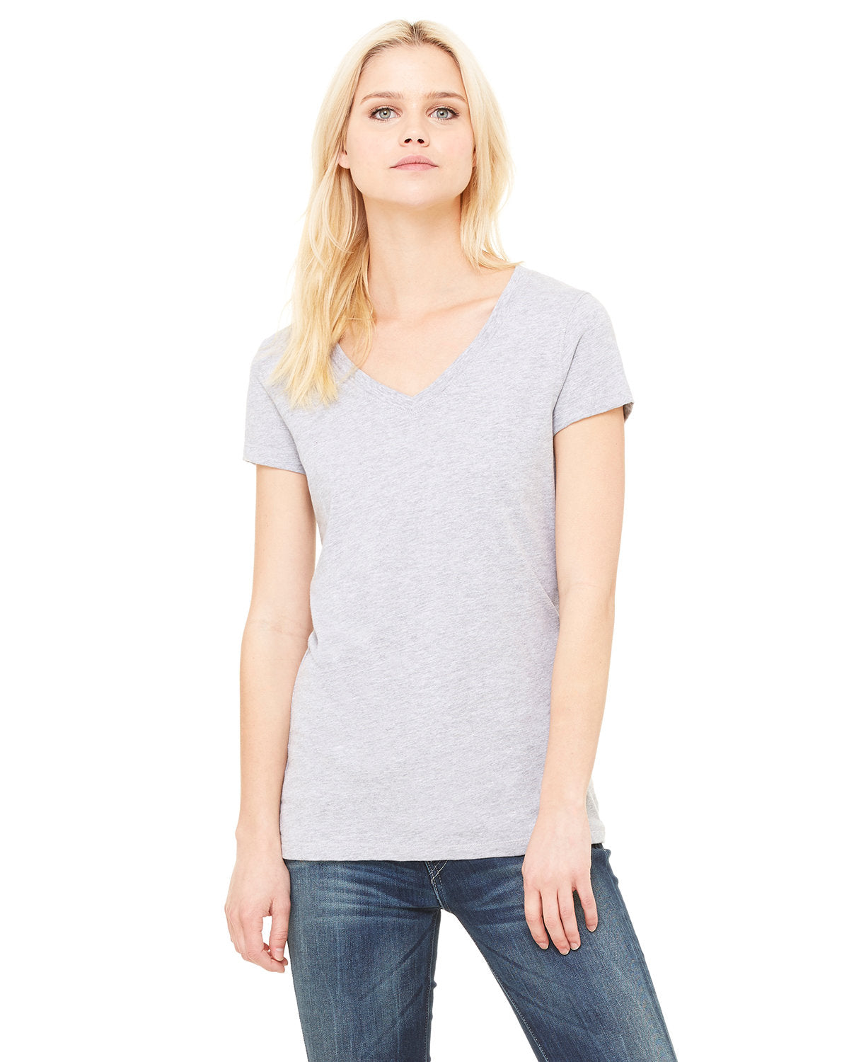 Ladies' Jersey Short-Sleeve V-Neck T-Shirt