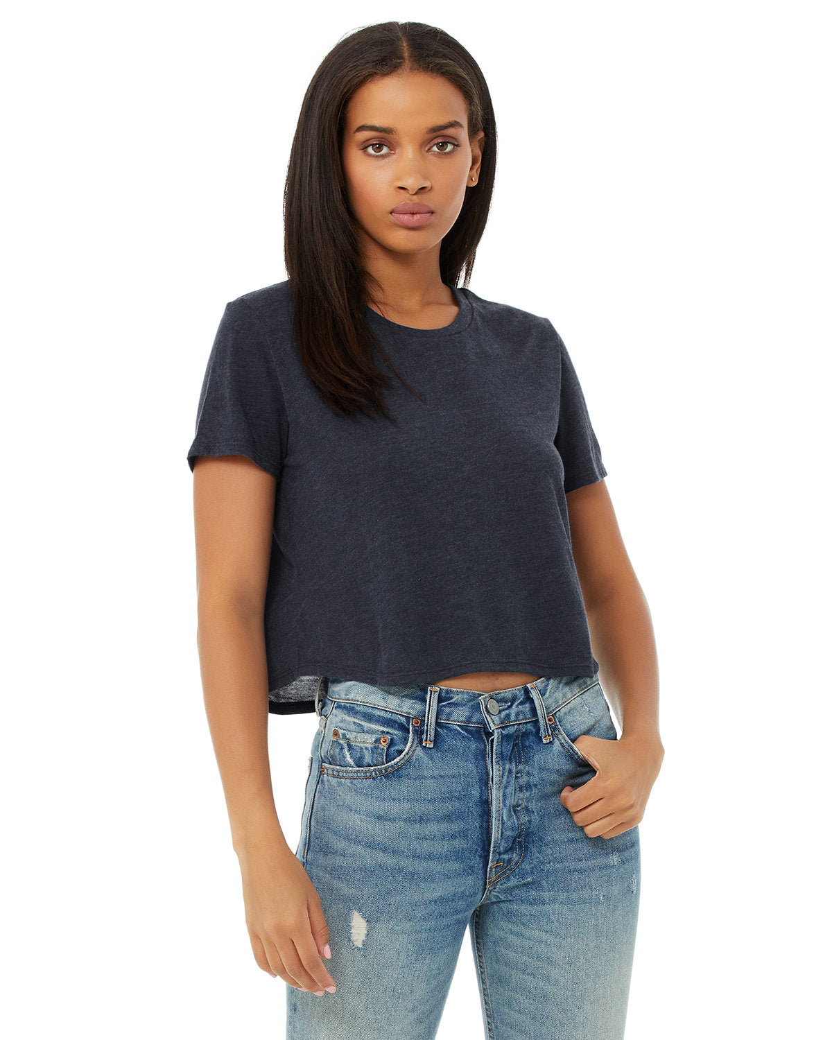 Ladies' Flowy Cropped T-Shirt