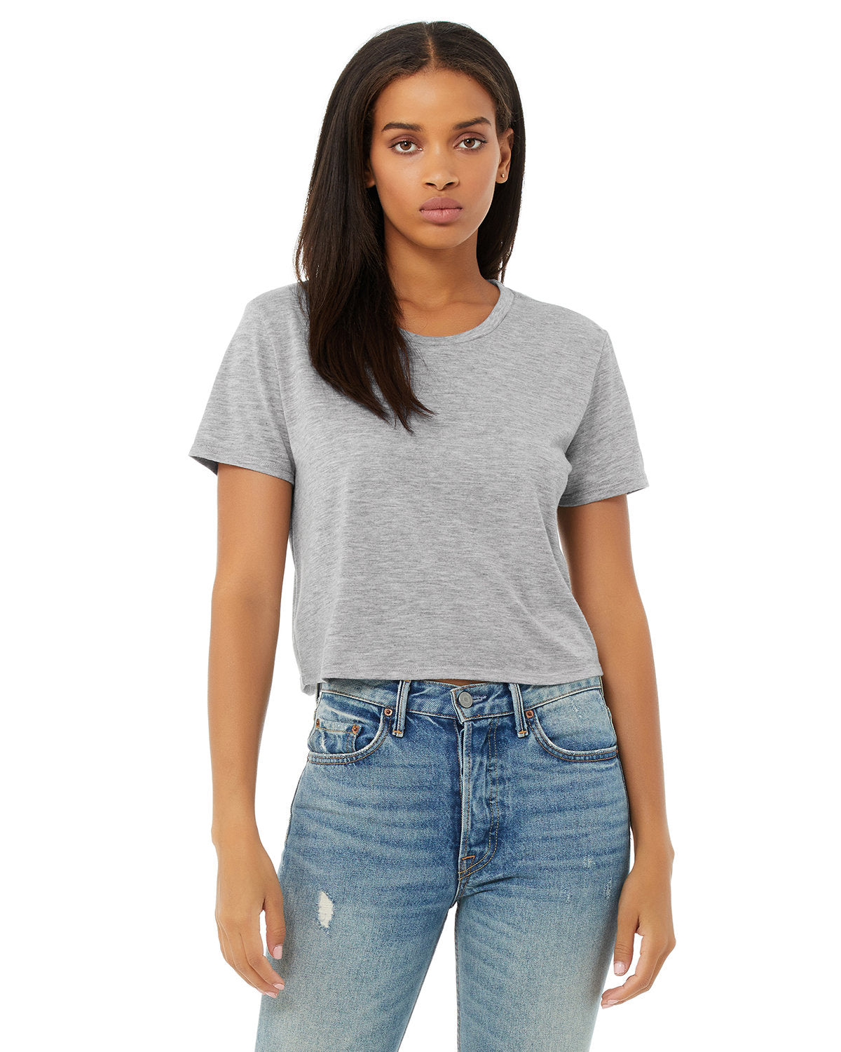 Ladies' Flowy Cropped T-Shirt