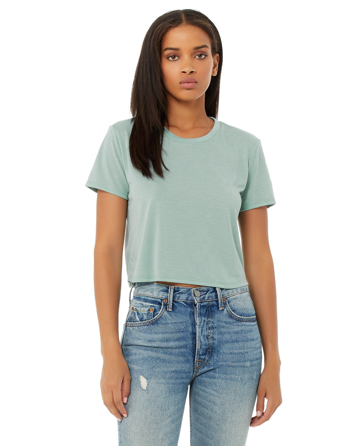 Ladies' Flowy Cropped T-Shirt
