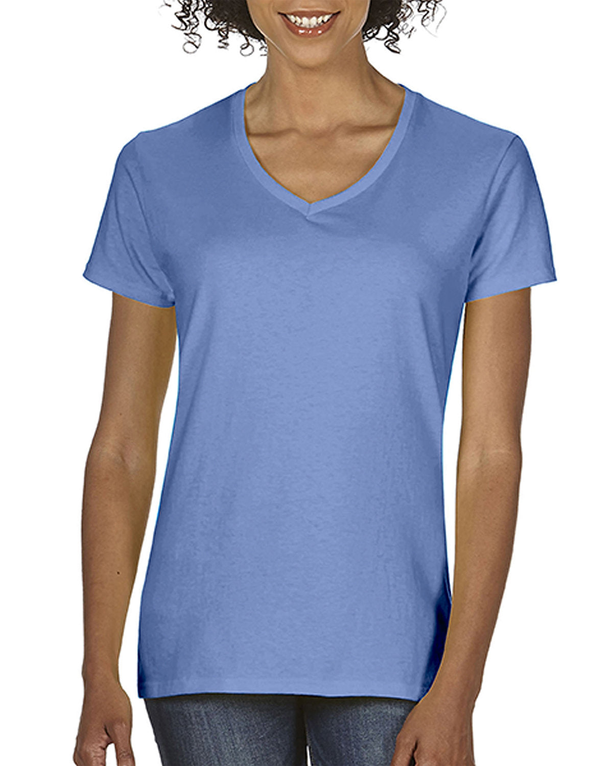 Ladies' Midweight V-Neck T-Shirt