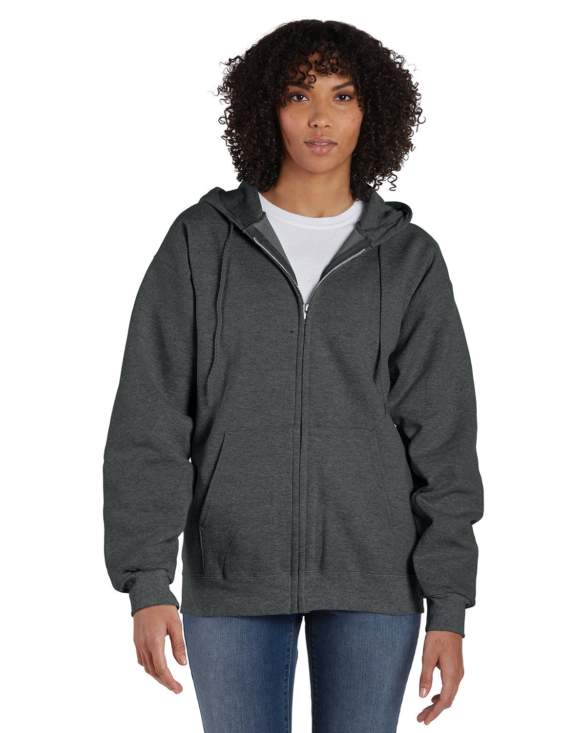 Adult Ultimate Cotton® Full-Zip Hooded Sweatshirt