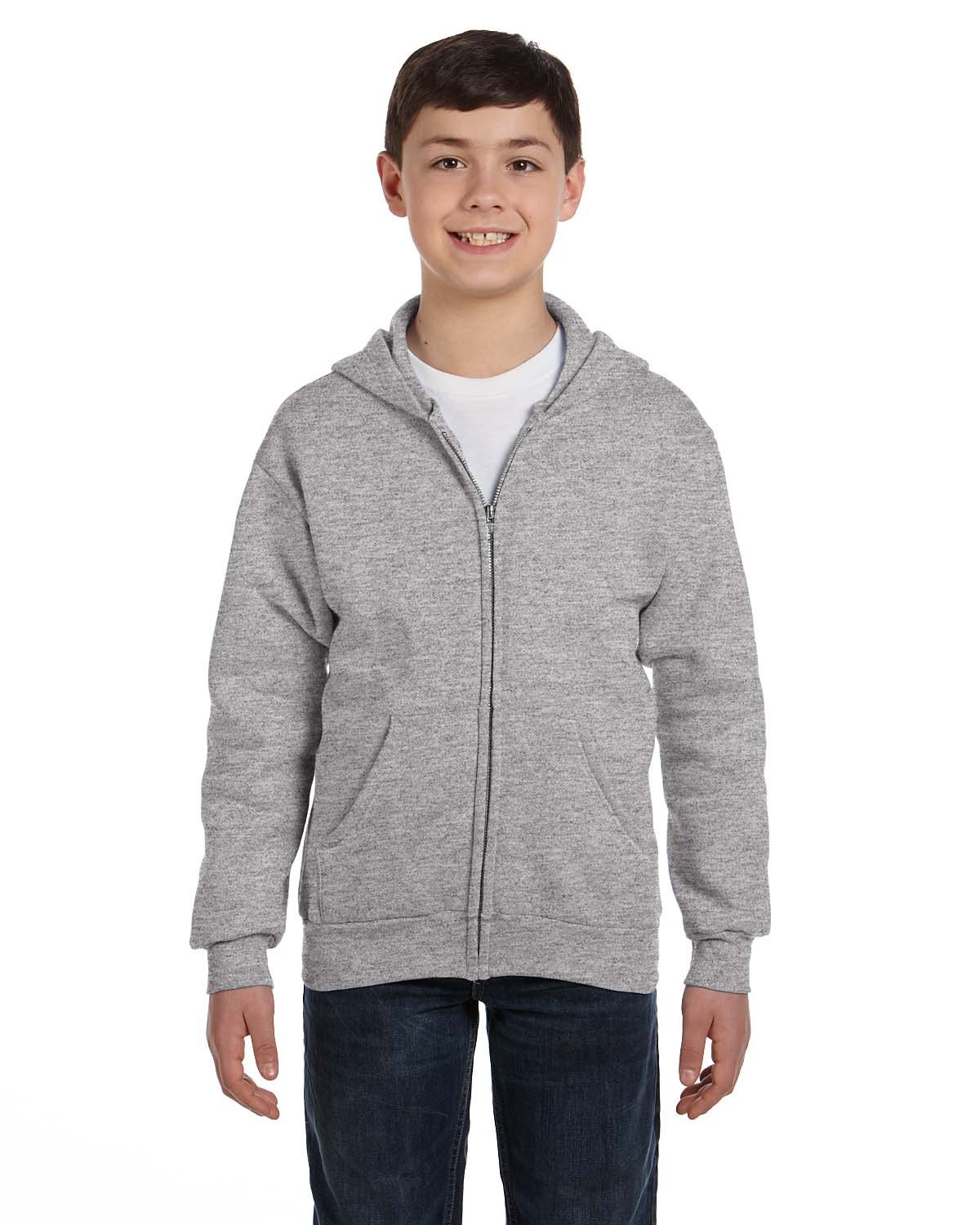 Youth EcoSmart® Full-Zip Hooded Sweatshirt