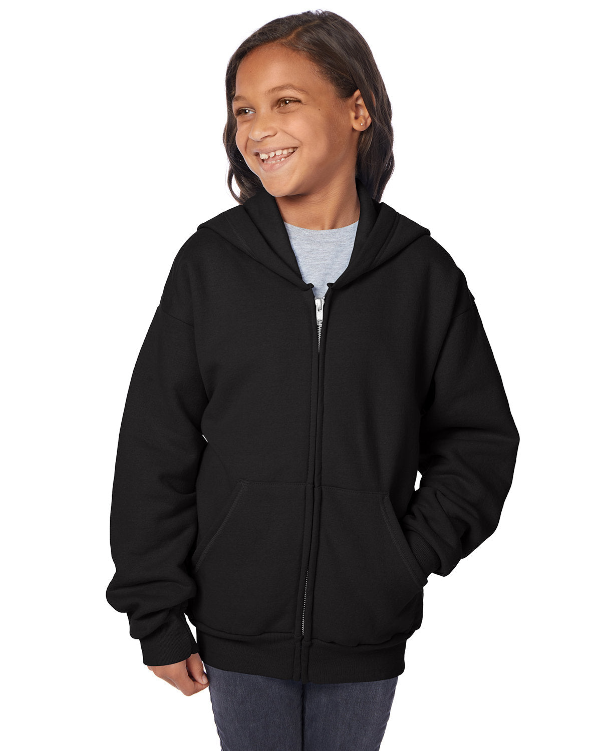 Youth EcoSmart® Full-Zip Hooded Sweatshirt