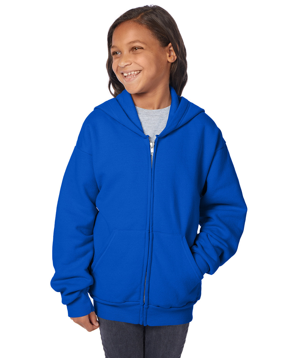 Youth EcoSmart® Full-Zip Hooded Sweatshirt