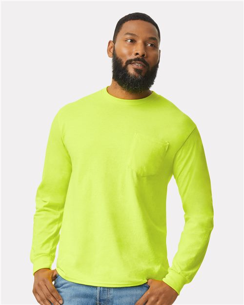 117 Ultra Cotton® Long Sleeve Pocket T-Shirt