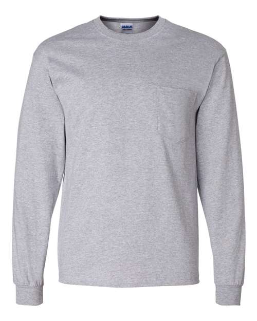 117 Ultra Cotton® Long Sleeve Pocket T-Shirt