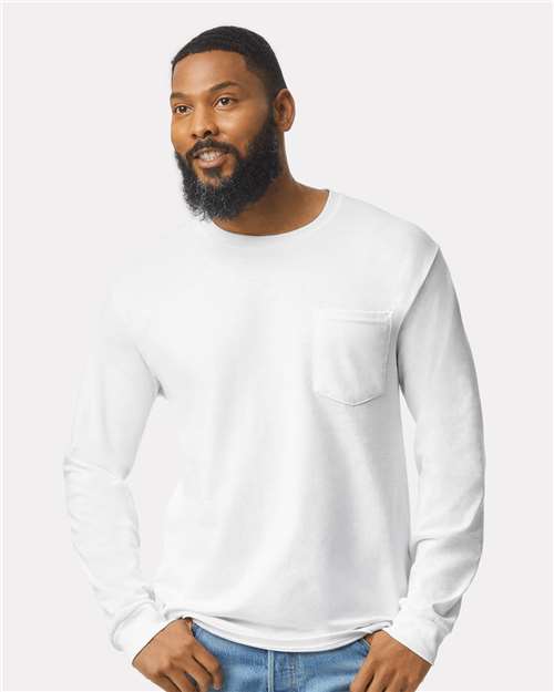 117 Ultra Cotton® Long Sleeve Pocket T-Shirt
