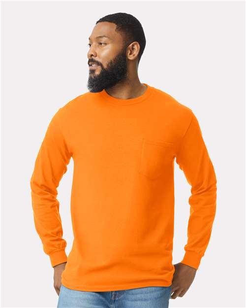 117 Ultra Cotton® Long Sleeve Pocket T-Shirt