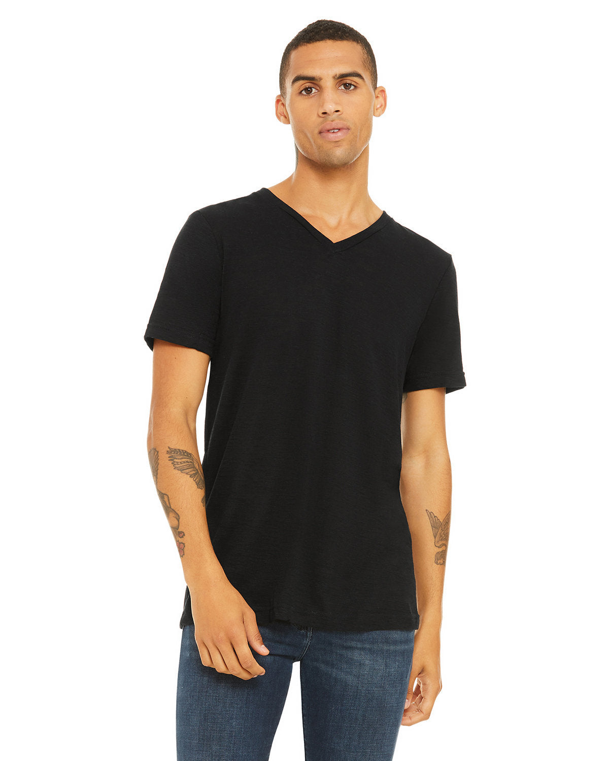 Unisex Textured Jersey V-Neck T-Shirt
