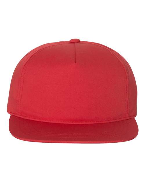 5766 Lightly-Structured Five-Panel Snapback Cap
