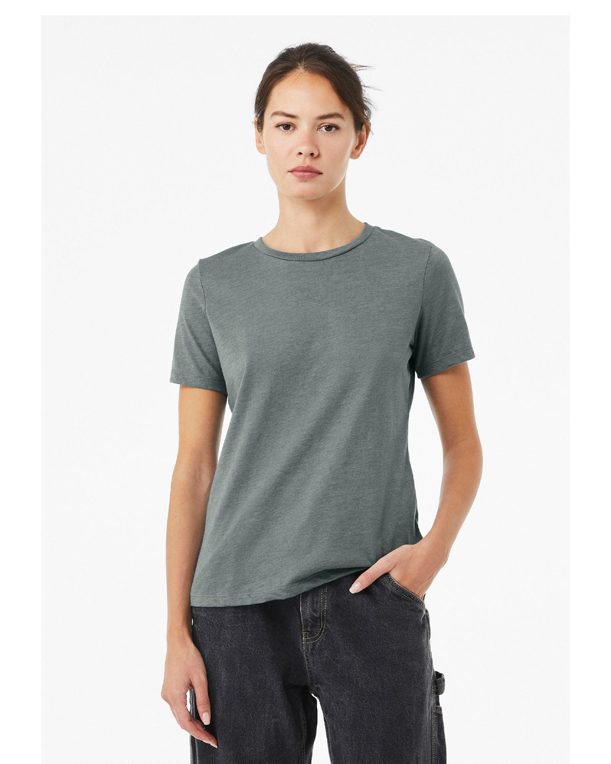 Ladies' Relaxed Heather CVC Short-Sleeve T-Shirt