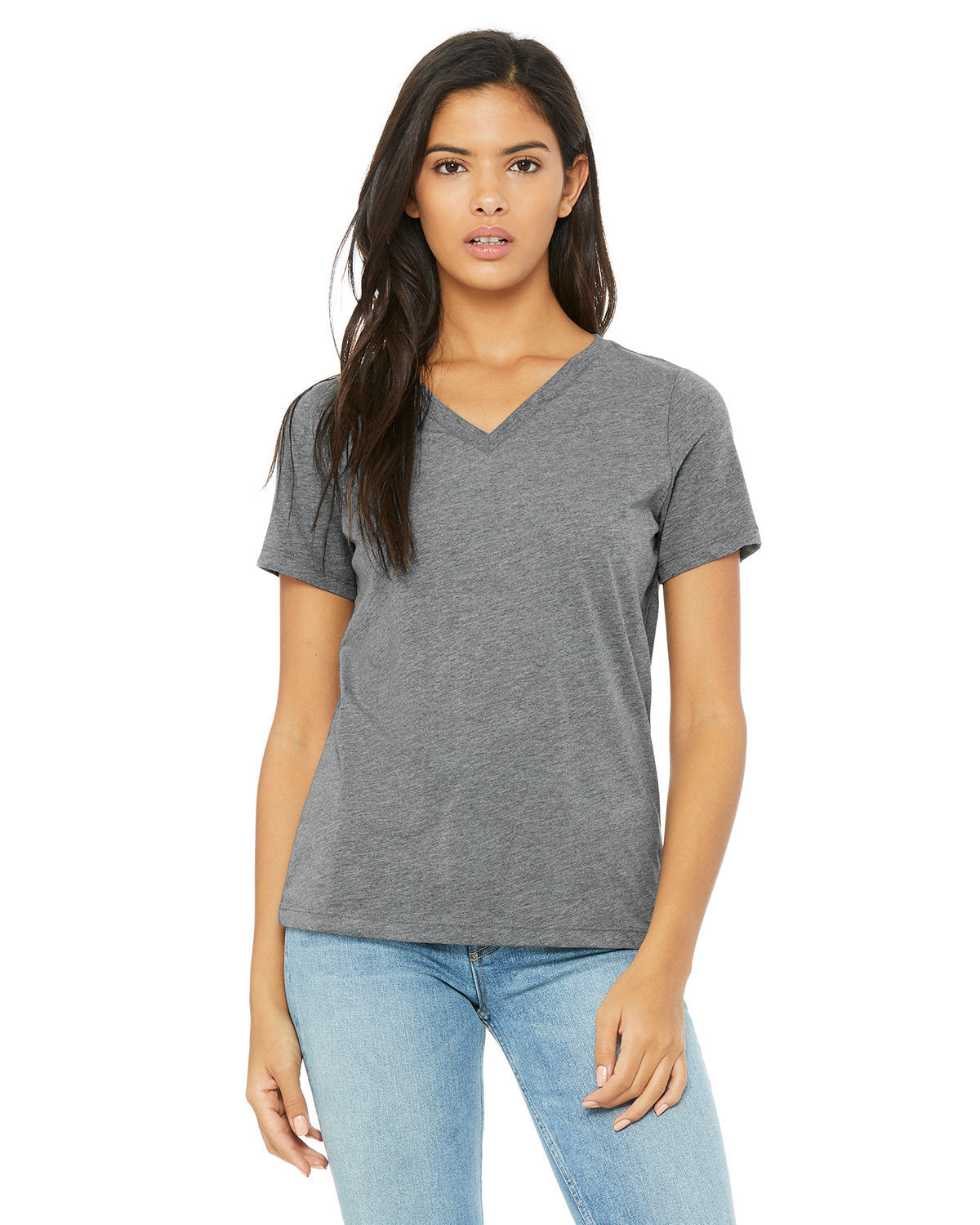 Ladies' Relaxed Triblend V-Neck T-Shirt